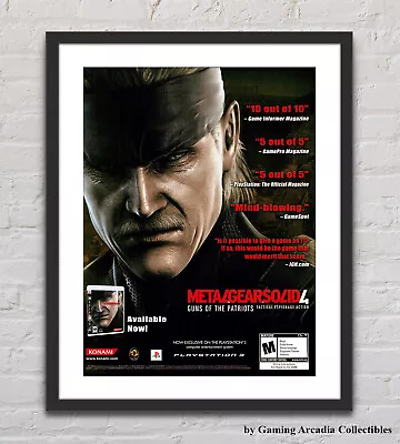 Metal Gear Solid 4 Guns Of The Patriots PS3 Glossy Promo Poster Unframed G6399 • $22.98