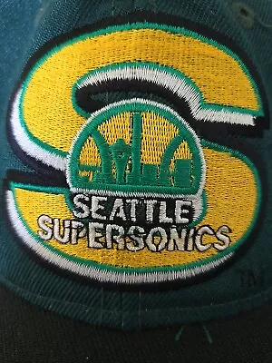 Rare Seattle Sonics Basketball Team Ball Cap Vintage 1975-95 Logo • $20