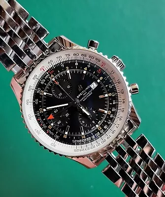 Breitling Navitimer World Black Dial - A24322 • $4200