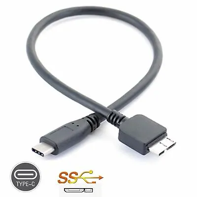 USB 3.0 To Type C 3.1 Data Cable For LaCie Porsche Design Mobile Hard Drive Lead • £4.99