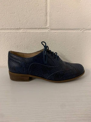 £31.99 • Buy Clarks Hamble Oak Brogues Size 4 D Blue Snake Effect Lace Up Narrative Shoes 