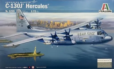 Italeri 1255 1/72 Scale Model Military Transport Kit USAF C-130 J Hercules C130J • $40.90