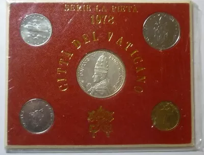 1976 VATICAN - OFFICIAL SOUVENIR BU SET (5) W/ 1977 POPE PAUL VI / ARMS MEDAL • $24.99