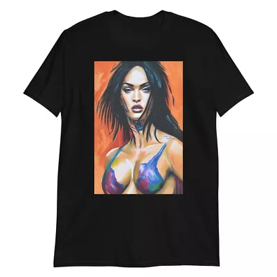 Megan Fox Sexy Short-Sleeve Unisex T-Shirt Painting Fan Artwork MGK Hot • $18.95