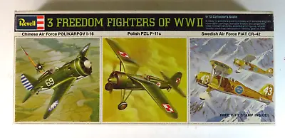 1967 VINTAGE REVELL #H-678 1/72 SCALE 3 FAMOUS FIGHTERS OF WWII- New • $15.99
