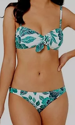 Tigerlily Bikini Set Bnwt Size L 14 Luana Emerald Green White  Floral Rrp$170 ❤️ • $49.99