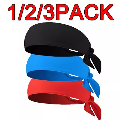 Sports Headband Ninja Bandana & Karate Head Tie Back Hair Band For Men Women • $6.99