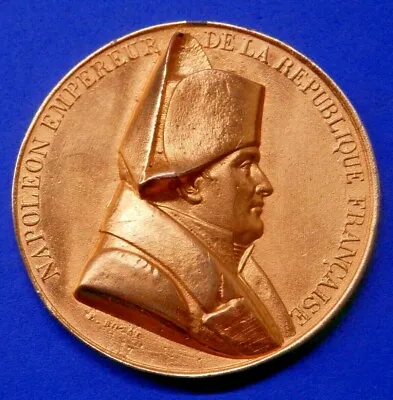 Napoleon Bonaparte Large Gilt Uniface Cast Plaque / Portrait Medallion By Rogat • £55.99