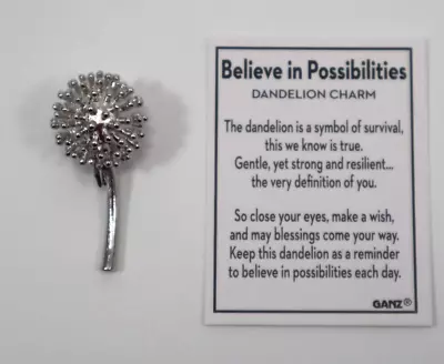 E4 Believe In Possibilities Dandelion Charm Pocket Figurine Miniature Ganz • $6.99