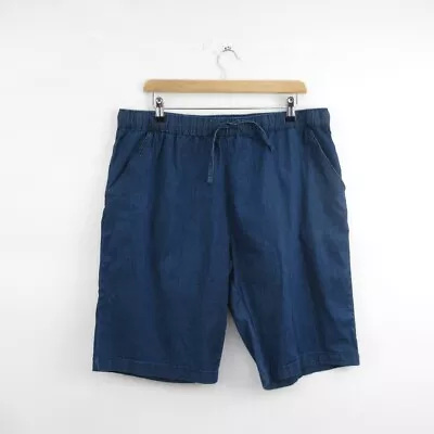 Atlas For Men Shorts Mens XL Waist 36  Blue Elasticated Sailing Summer Pockets • £15