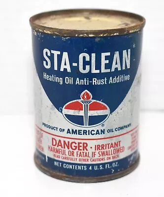 Vintage NOS AMOCO American Oil Co 4 Oz Sta Clean Additive Advertising Can • $19.95