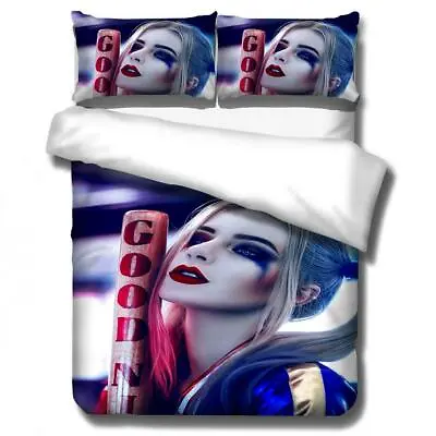 Harley Quinn Bedding Set Marvel Quilt Cover Duvet Cover Single Double King Size • £32.39