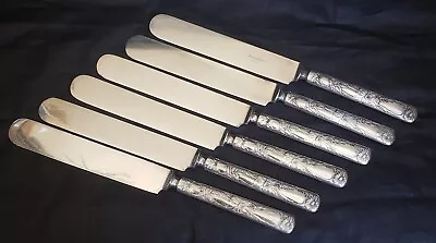 Antique/Vintage 1835 R Wallace (16 Dwt) Silverplate Pat 1902 Floral Lily Knives • $36