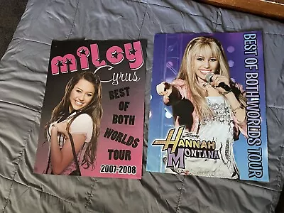 Hannah Montana Miley Cyrus Best Of Both Worlds Tour Poster Lot 2007 2008 • $60