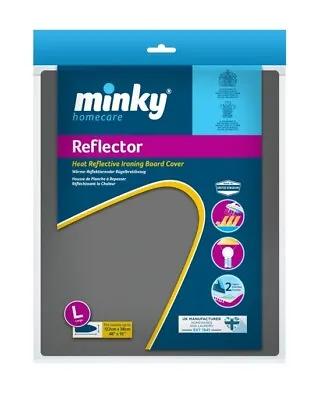 Minky Ironing Board Cover Reflector Extra Large Drawstring - 122 X 38cm • £11.13