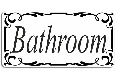 £2.49 • Buy Bathroom Door Sign Self Adhesive Vinyl Sticker, Decal Bath Room Door Sticker