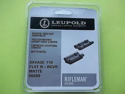 LEUPOLD SCOPE MOUNT Weaver Style FOR SAVAGE 110 Rifle Matte Black # 56509 • $18.95