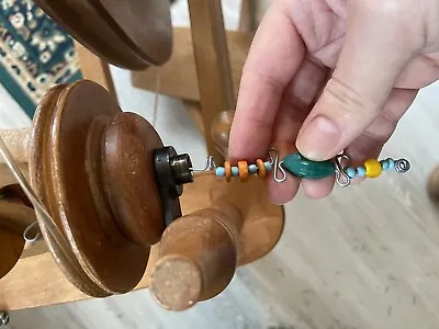 £11.99 • Buy Handmade Orifice Hook For Ashford Traditional Spinning Wheel Glass Beads Handle
