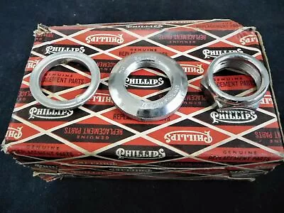 Vintage Bicycle Phillips Head Fittings 1  X 24t Set Of 3t Chrome NOS • $41.15