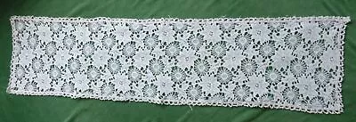 Vintage White Lace Table Runner - 38  X 10  • £7.99