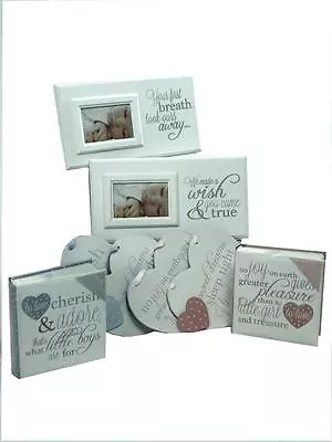 Baby Photo Picture Frame Album Heart Plaque Poem Message Christening Keepsake • £3.99