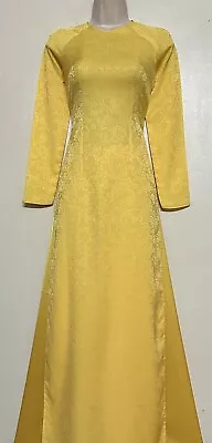 Ao Dai Lụa Hoa Gió Co Giãn Vietnamese Dress With Pant- Size : Medium • $39.99