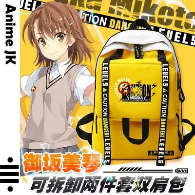 Anime To Aru Majutsu No Index Misaka Mikoto Cosplay Backpack Student Schoolbag N • $50.91