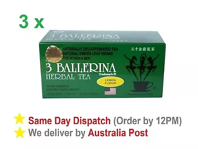 3 X 3 Ballerina Herbal Tea EXTRA STRENGTH 18 Teabags LEMON Flavour • $32.95