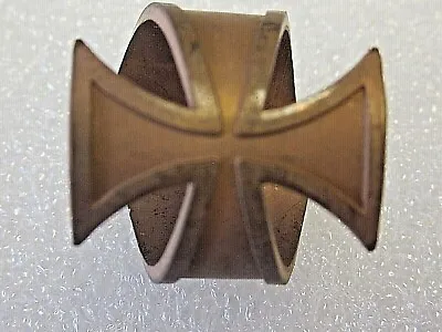 1 Vtg Biker Maltese Cross Ring KIM CRAFTSMAN Jewelry Aged Patina Genuine Copper • $6.87