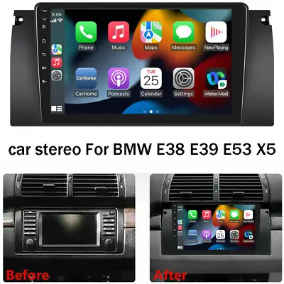 For BMW E38 E39 E53 X5 GPS Navigation DAB Android 11 Car Stereo Radio + Camera • $129.55