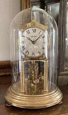 Vintage Welby Kieninger & Obergfell 400 Day Anniversary Torsion Clock Glass Dome • $75