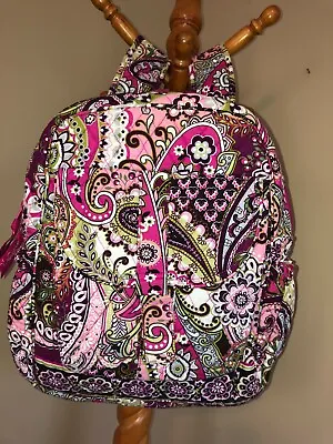 Vera Bradley Bookbag Backpack Very Berry Paisley Retired Excellent Pre-owned • $69.99