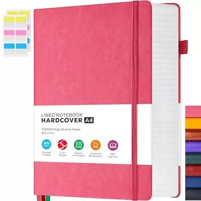Bullet Lined Journal Notebook For Women/Men Writing Work 320 Pages A4 Large ... • $32.96