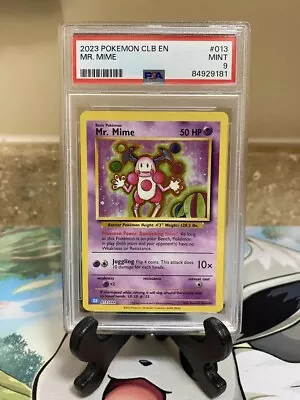 Pokemon TCG Mr. Mime 13/34 CLB English Classic Collection Holo PSA 9 • $0.99