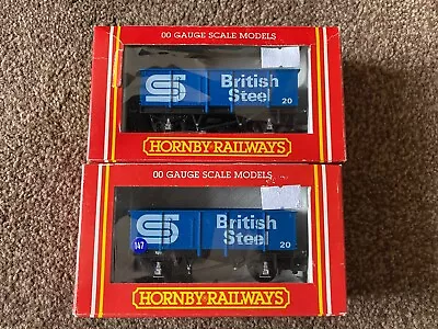 2 X Hornby R211 British Steel Open  Wagons.  Boxed • £12