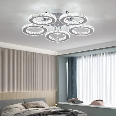 Modern Crystal Ceiling Light Pendant Light Chandelier Living Room Bedroom • £39.99