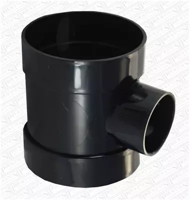 Waste To Soil Adapter Boss Pipe 110mm To 50mm 55mm 2  Black • £7.85