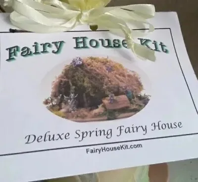 DYI Fairy Garden House Kit - Deluxe Spring Fairy House Kit - With Fairy  • £25.07