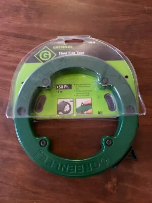 Greenlee Steel Fish Tape 438-5H 50ft X 1/8in Pulling Wire Electrical Installs • $16.98