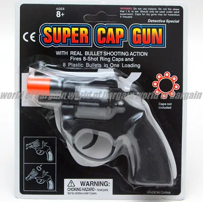 Super Cap Toy Gun DETECTIVE SPECIAL Revolver 8 Shot Ring Caps Pistol Handgun • $7.95