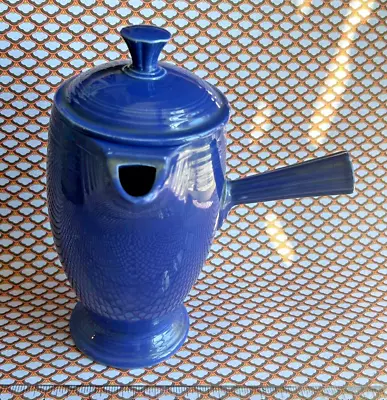 Fiestaware Vtg Cobalt Blue Demitasse COFFEE POT Stick Handle Tea Cup Set Fiesta • $879.99