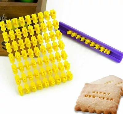 72pc Alphabet Number Letter Cookie Biscuit Stamp Cutter Embosser Cake Mould Tool • £3.99