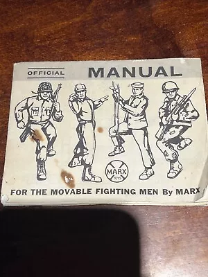 Vintage 1965 Marx Buddy Charlie All American Fighter Official Manual Movable • $34.99