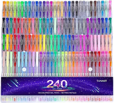 Gel PensTanmit Gel Pens Set 120 Colored Gel Pen Plus 120 Refills For Adults No • $34.64
