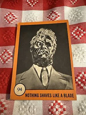 1961 Nu Card Horror Monster Orange #94 Cards Vintage Trading Gum Card • $9.99