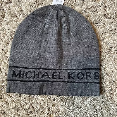 Michael Kors Mens Beanie Cap Hat Derby Grey One Size • $15