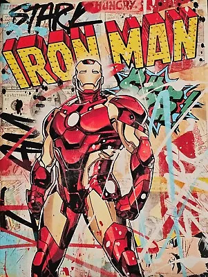 New Marvel Iron Man Superhero Retro Vintage Comic Book Graphic Art Canvas Print • £9.99