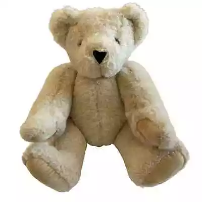 Vermont Teddy Bear Company Bear 16  Tan Jointed Stuffed Animal Handmade   • $18.99