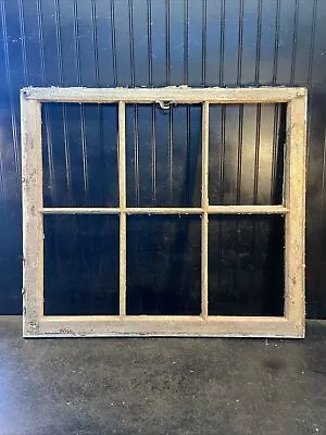 Antique Window Sash NO GLASS  Farm House Wood Frame 31inx27in • $68.39