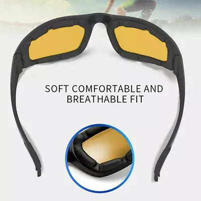 Yellow Sun Glasses Day Night Vision Driving Motorcycle Riding Cycling Goggles • $6.99